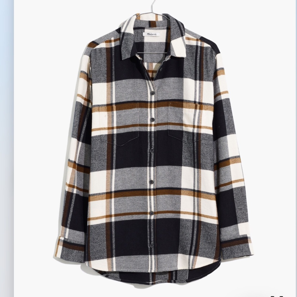Madewell NEW Flannel Sunday Shirt in Bromley Plaid Small